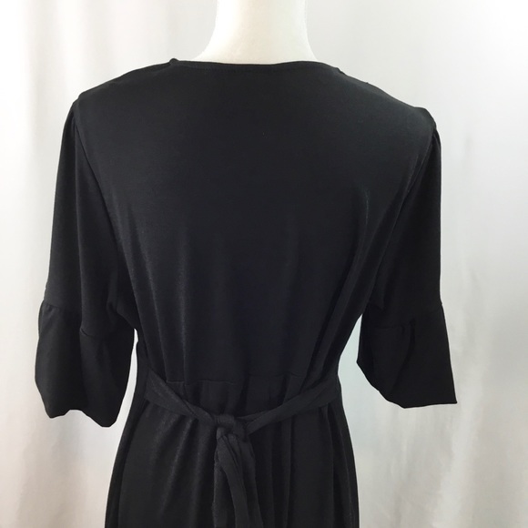 Liz Lange Maternity Dress Black Midi Size XL - Picture 5 of 8